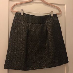LOFT Black and gold skirt